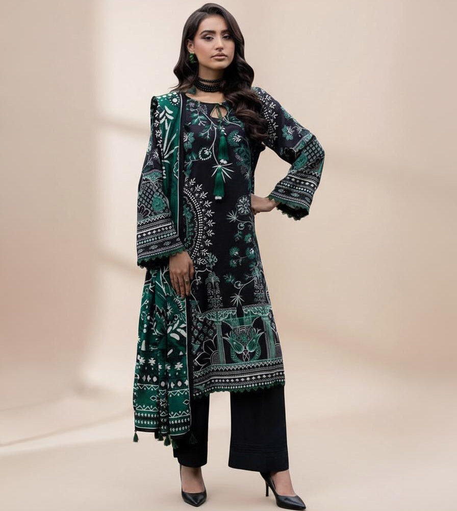 Dastaan-e-Sardi - 3 Piece Printed Suit