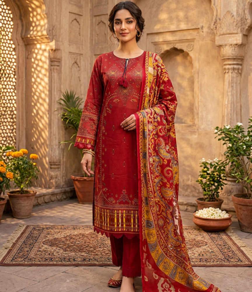 Nishat - 3 Piece Printed Suit
