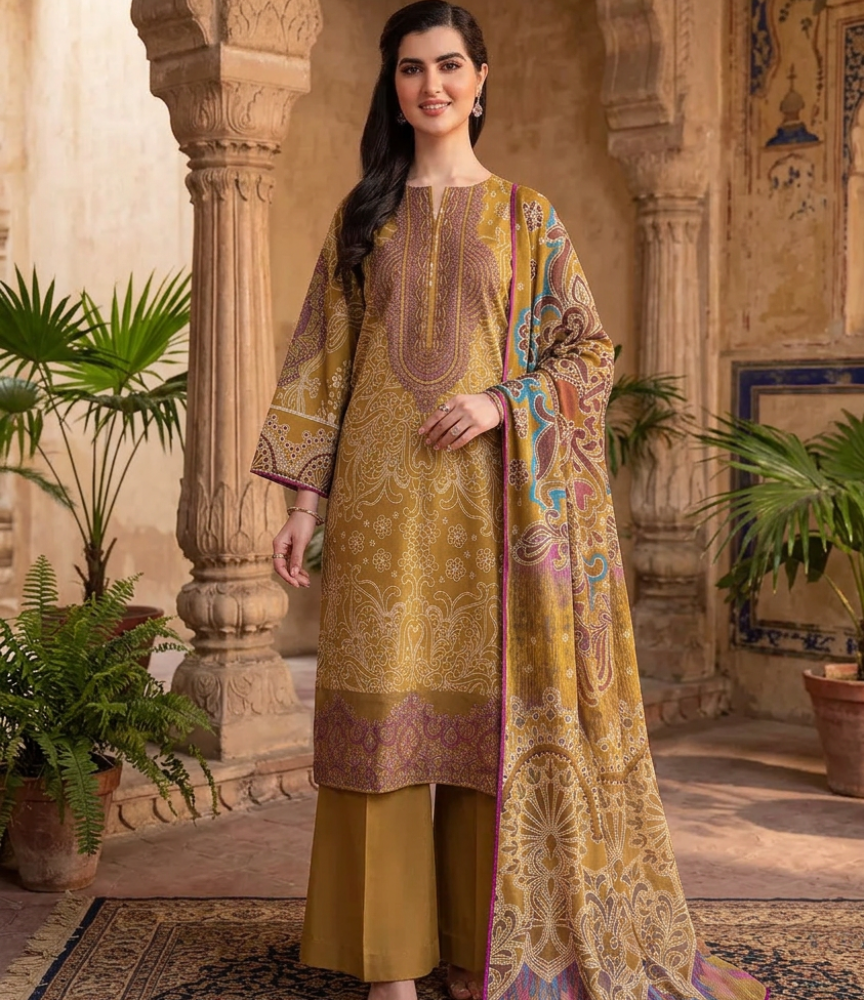 Nishat - 3 Piece Printed  Embroidered Suit